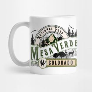 Mesa Verde National Park Colorado Vintage Label Mug